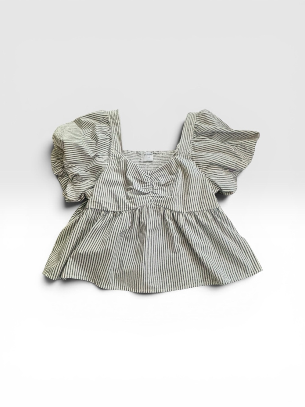 Old Navy Peasant Peplum Blouse + Black Puff Sleeve Top Bundle – Size XL - Picture 2 of 9